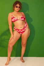 Abstract High Leg Bikini Bottoms