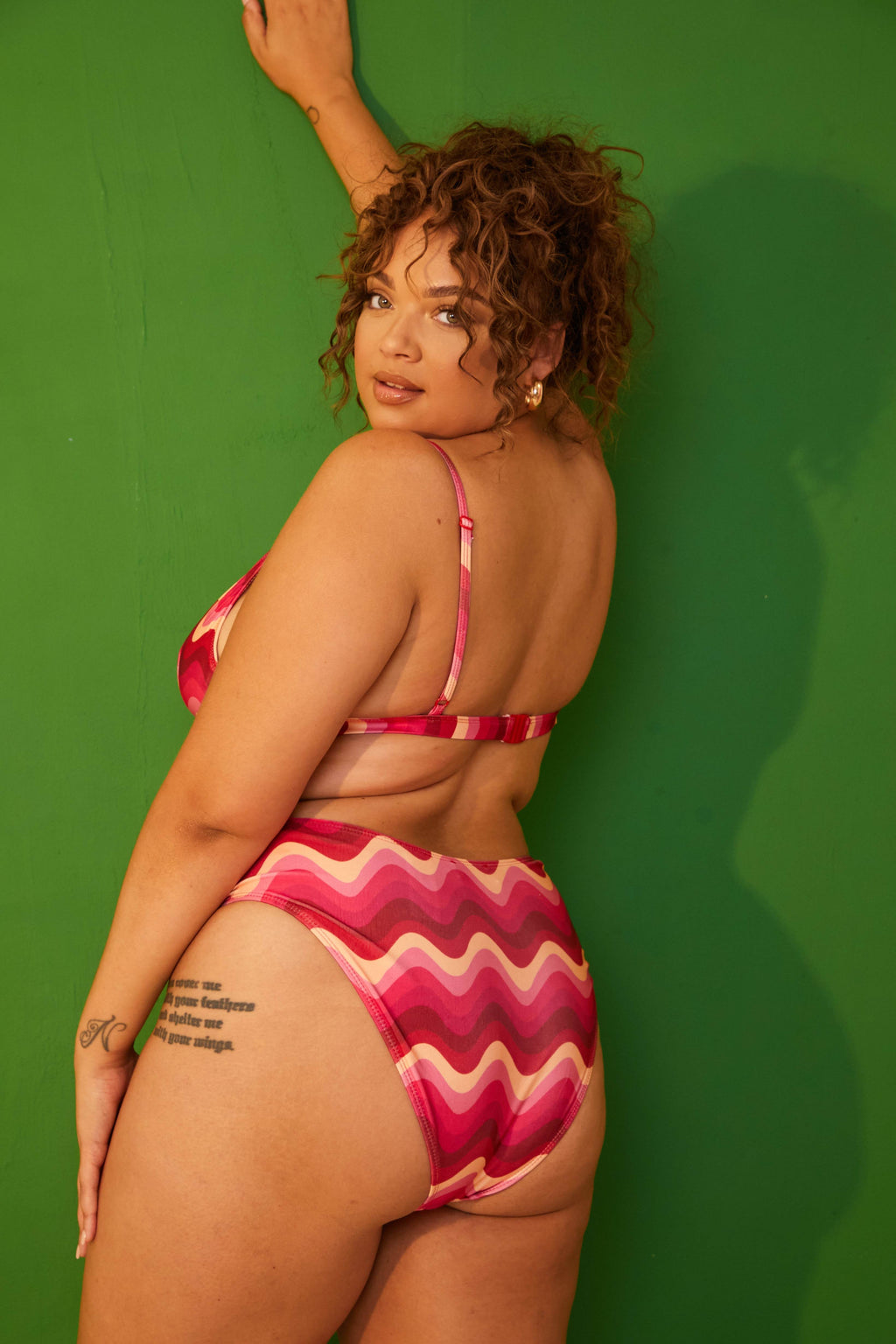 Abstract High Leg Bikini Bottoms