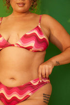Abstract High Leg Bikini Bottoms