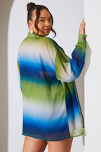 Ombre Chiffon Beach Co-Ord Shirt