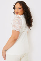 Crochet Sleeve T-Shirt