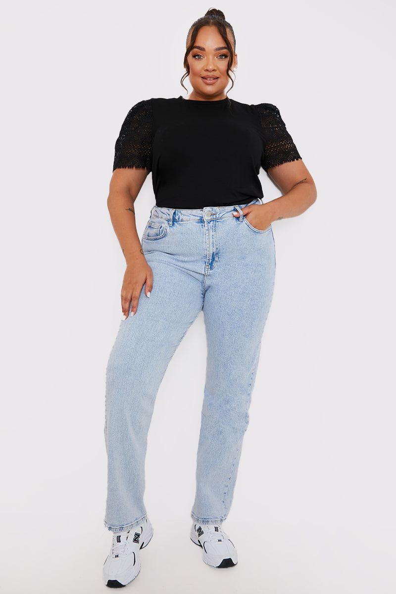 Crochet Sleeve T-Shirt