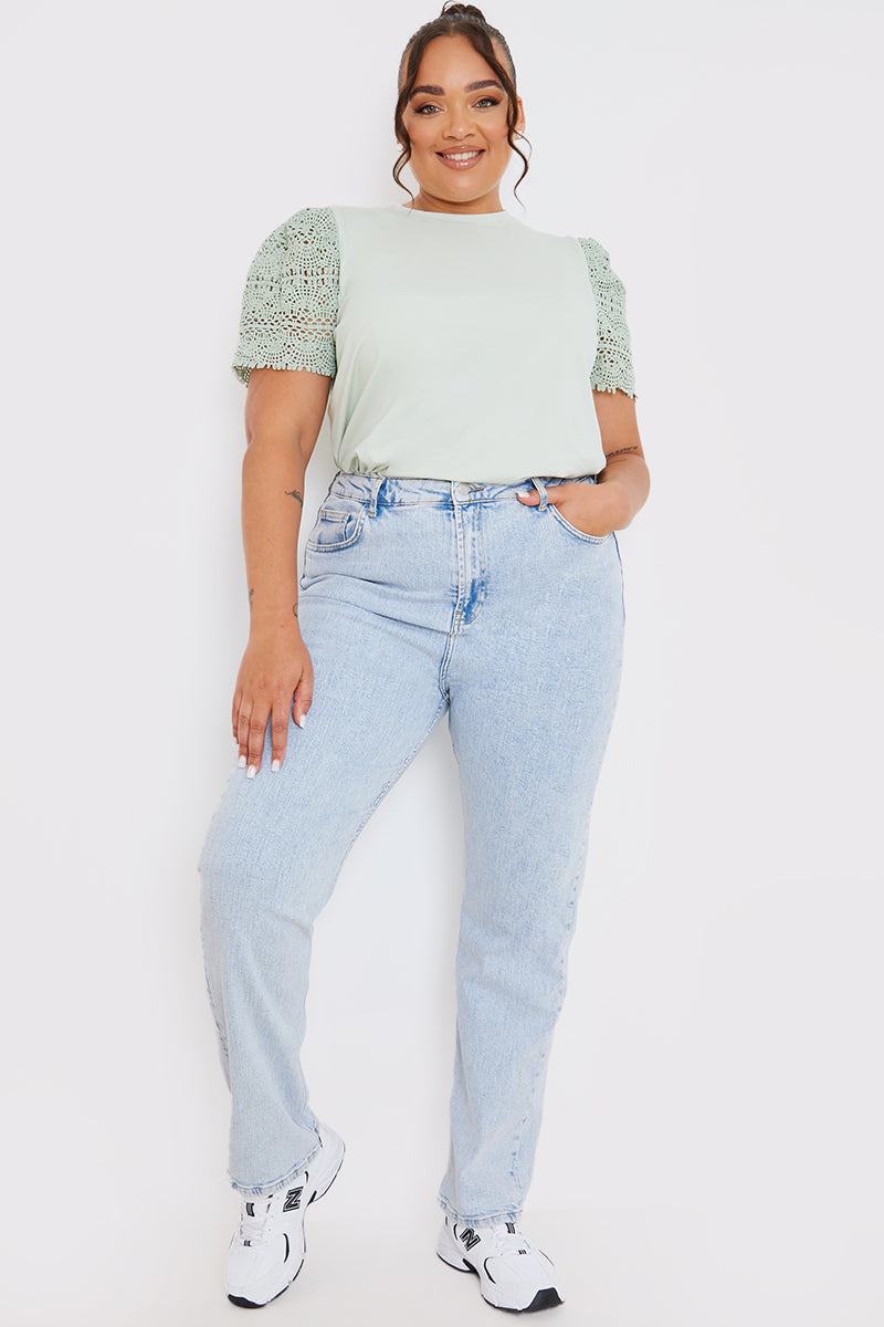 Crochet Sleeve T-Shirt