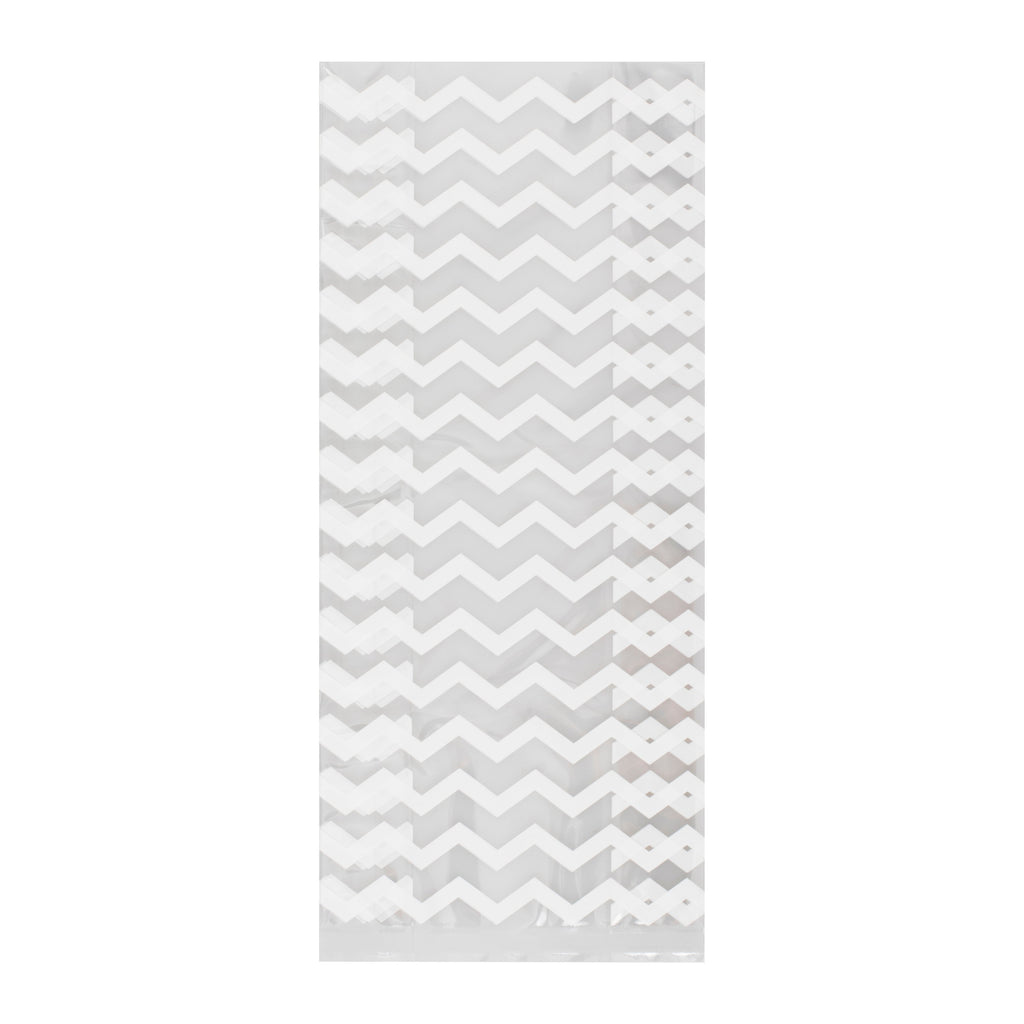White Chevron Party Bags