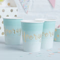 Mint & Gold Foiled Hooray Paper Cups - Pick & Mix- 10 Inner Pack