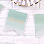 Mint Green Ombre & Gold Foiled Paper Bunting - Pick & Mix- 5 Inner Pack