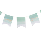 Mint Green Ombre & Gold Foiled Paper Bunting - Pick & Mix- 5 Inner Pack