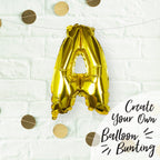 Gold Foil Letter Balloons- 5 Inner Pack