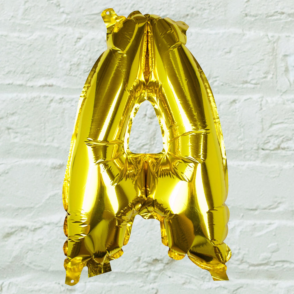 Gold Foil Letter Balloons- 5 Inner Pack