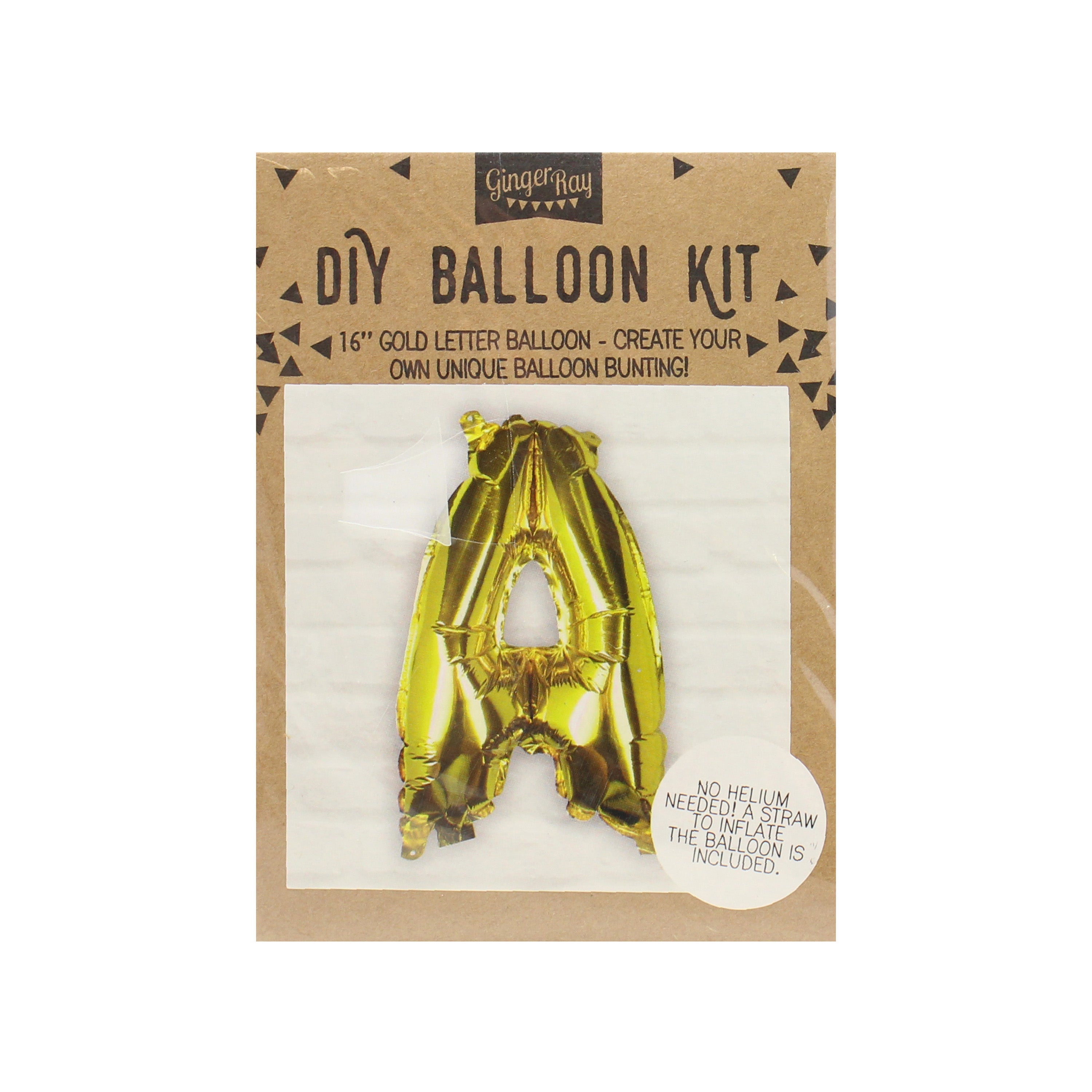 Gold Foil Letter Balloons- 5 Inner Pack