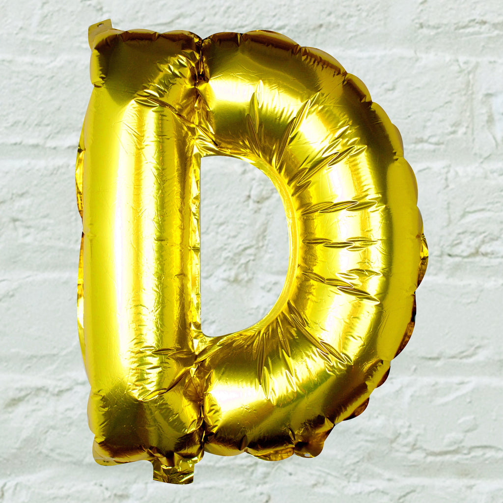 Gold Foil Letter Balloons- 5 Inner Pack