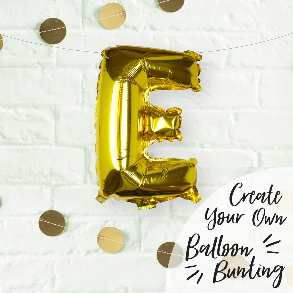Gold Foil Letter Balloons- 5 Inner Pack