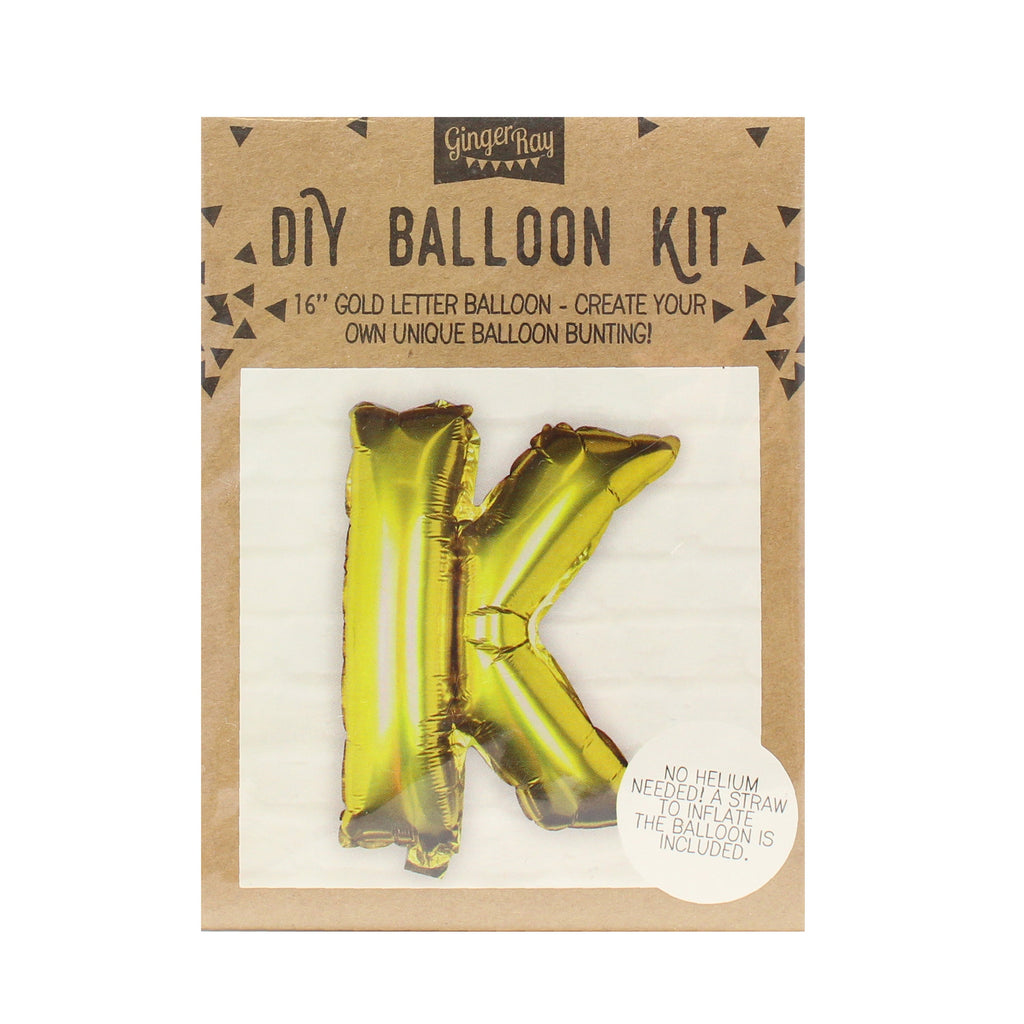 Gold Foil Letter Balloons- 5 Inner Pack