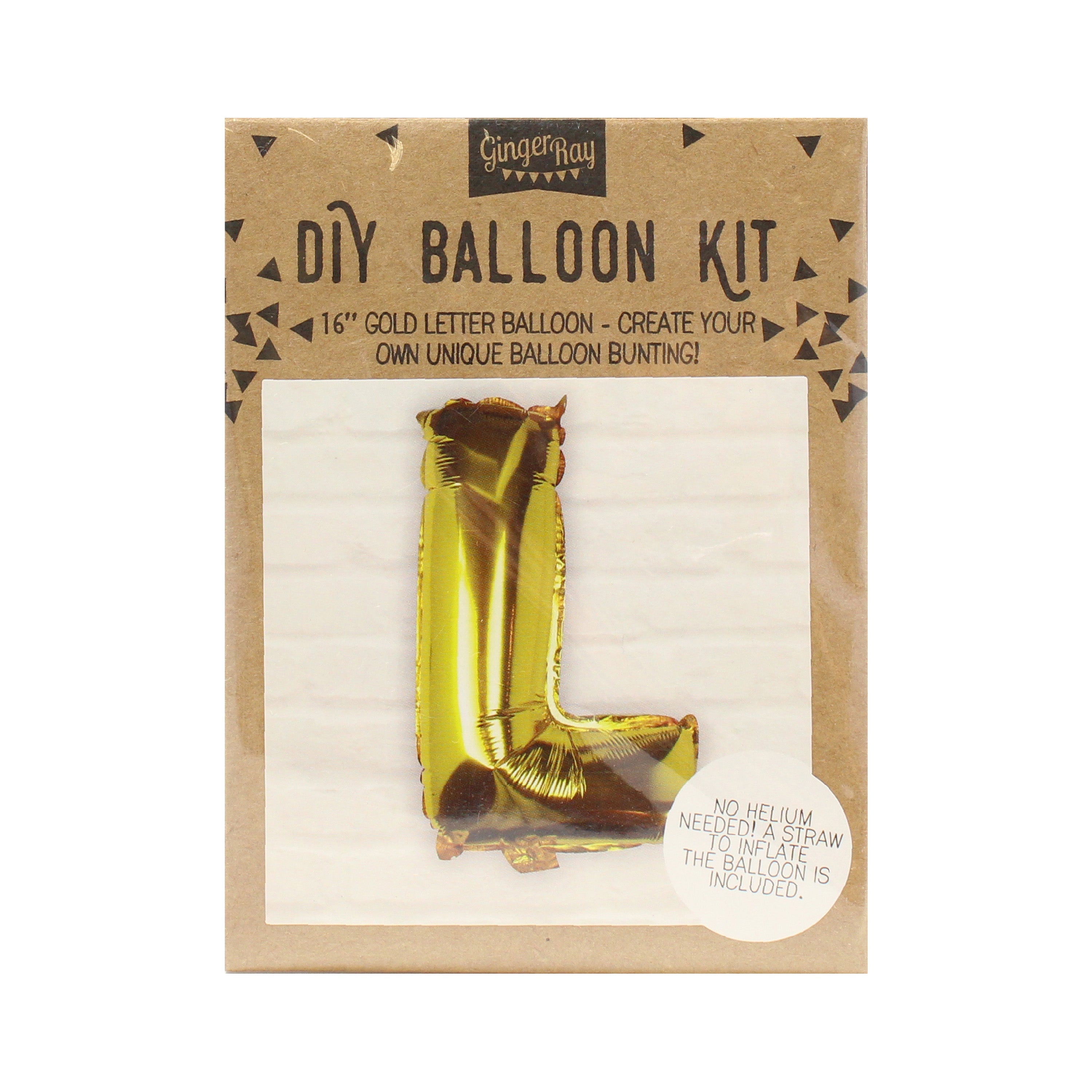 Gold Foil Letter Balloons- 5 Inner Pack