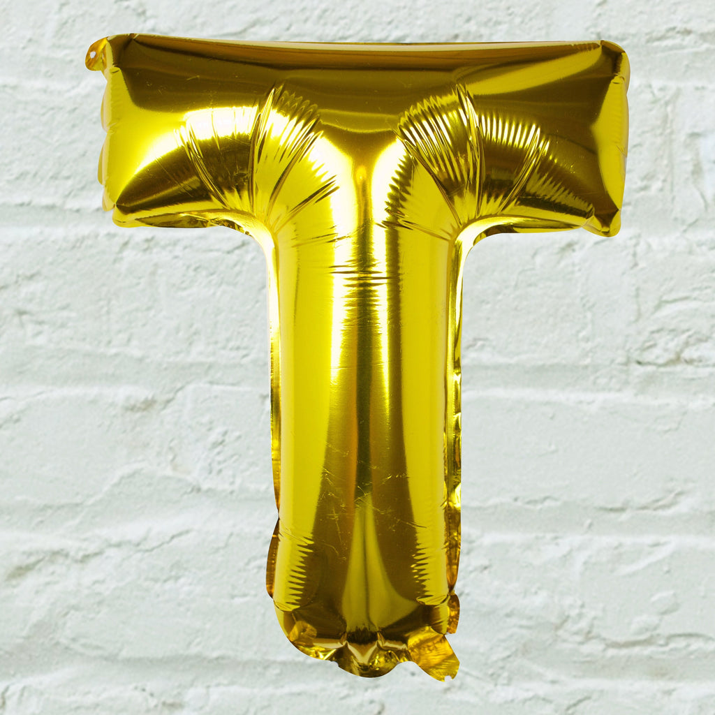 Gold Foil Letter Balloons- 5 Inner Pack