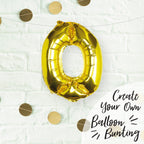 Gold Foil Number Balloon- 5 Inner Pack