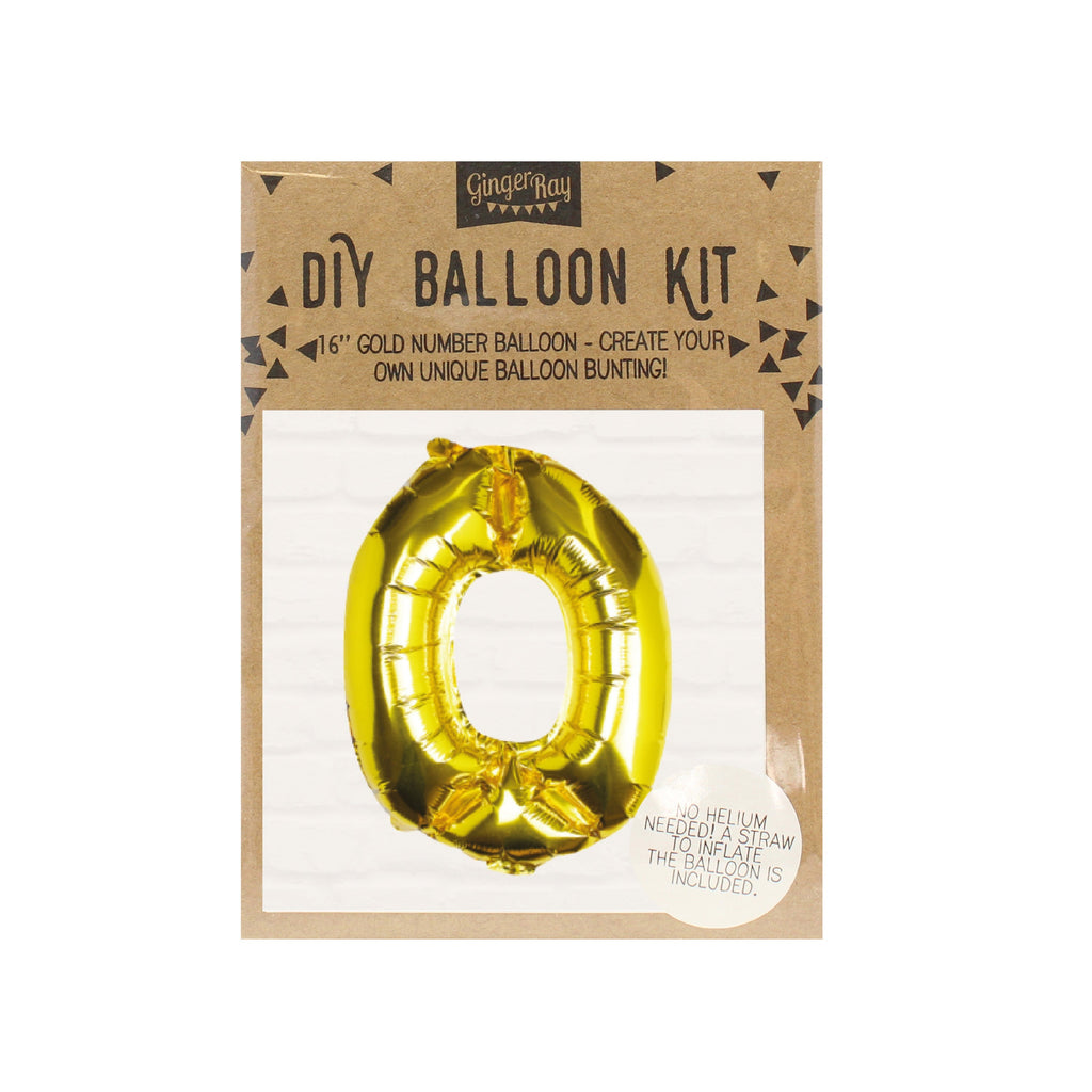 Gold Foil Number Balloon- 5 Inner Pack