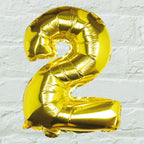 Gold Foil Number Balloon- 5 Inner Pack