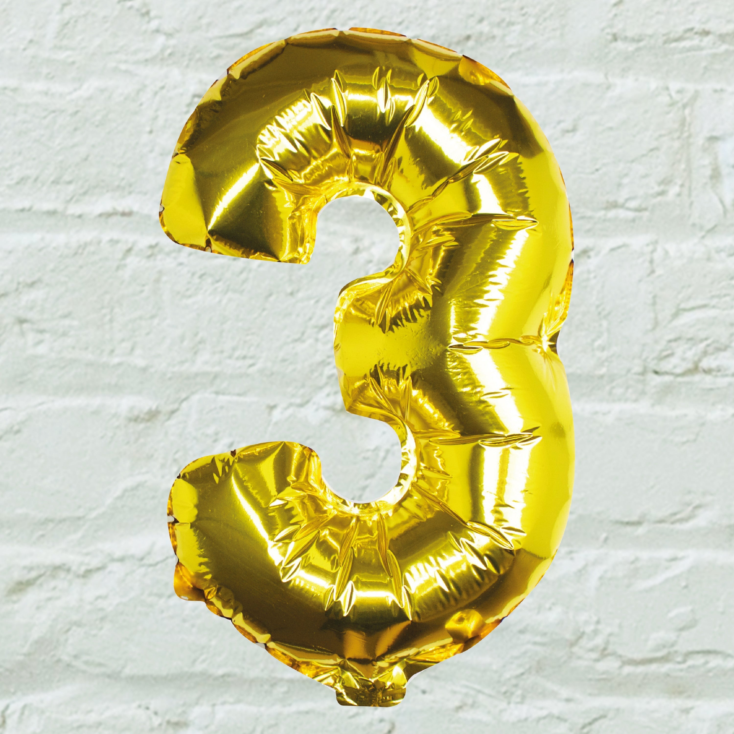 Gold Foil Number Balloon- 5 Inner Pack