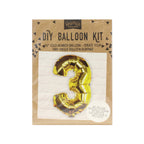 Gold Foil Number Balloon- 5 Inner Pack