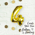 Gold Foil Number Balloon- 5 Inner Pack