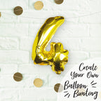 Gold Foil Number Balloon- 5 Inner Pack