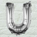 Silver Foil Letter Balloons- 5 Inner Pack