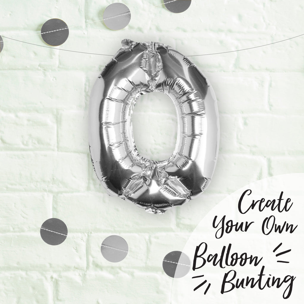 Silver Foil Number Balloon