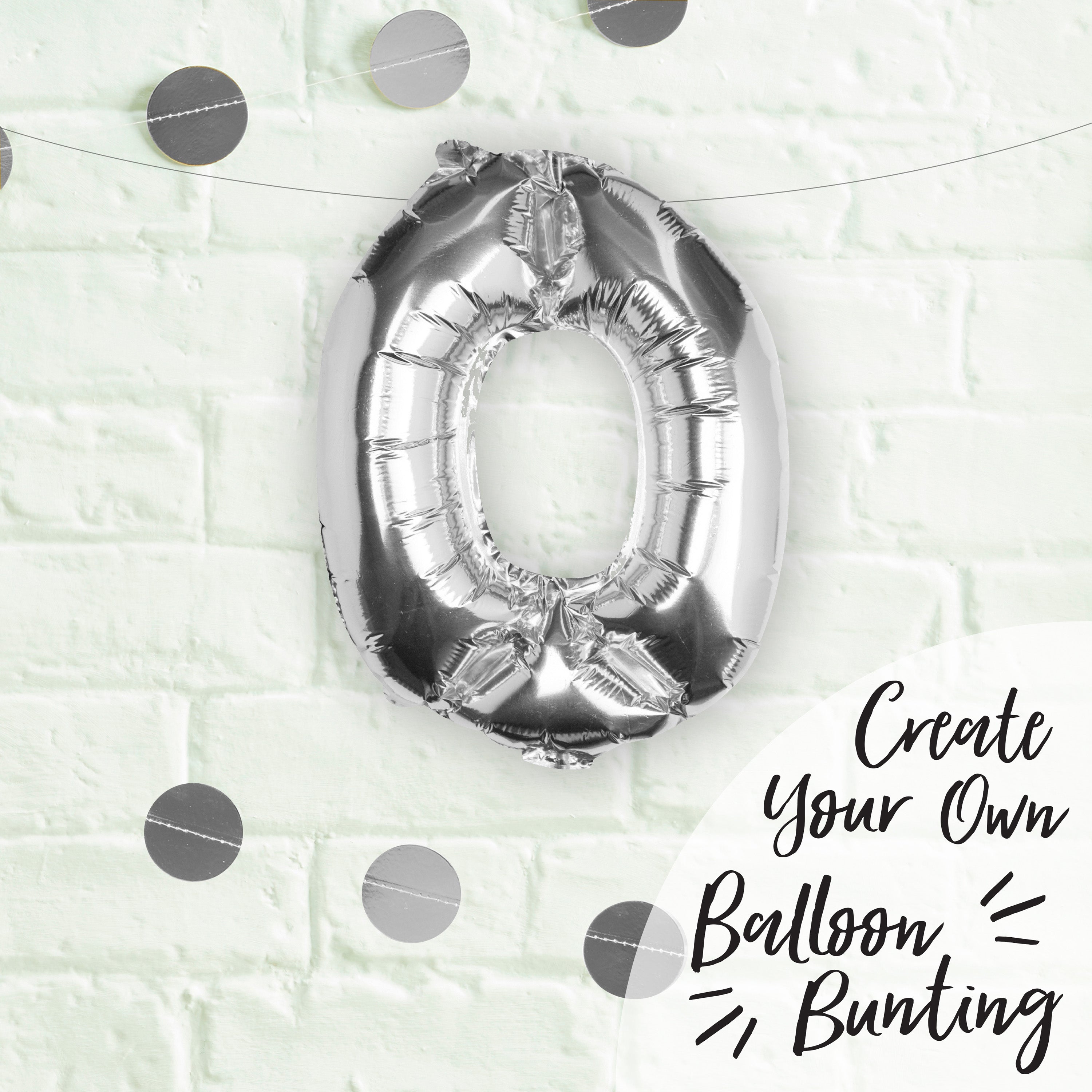 Silver Foil Number Balloon