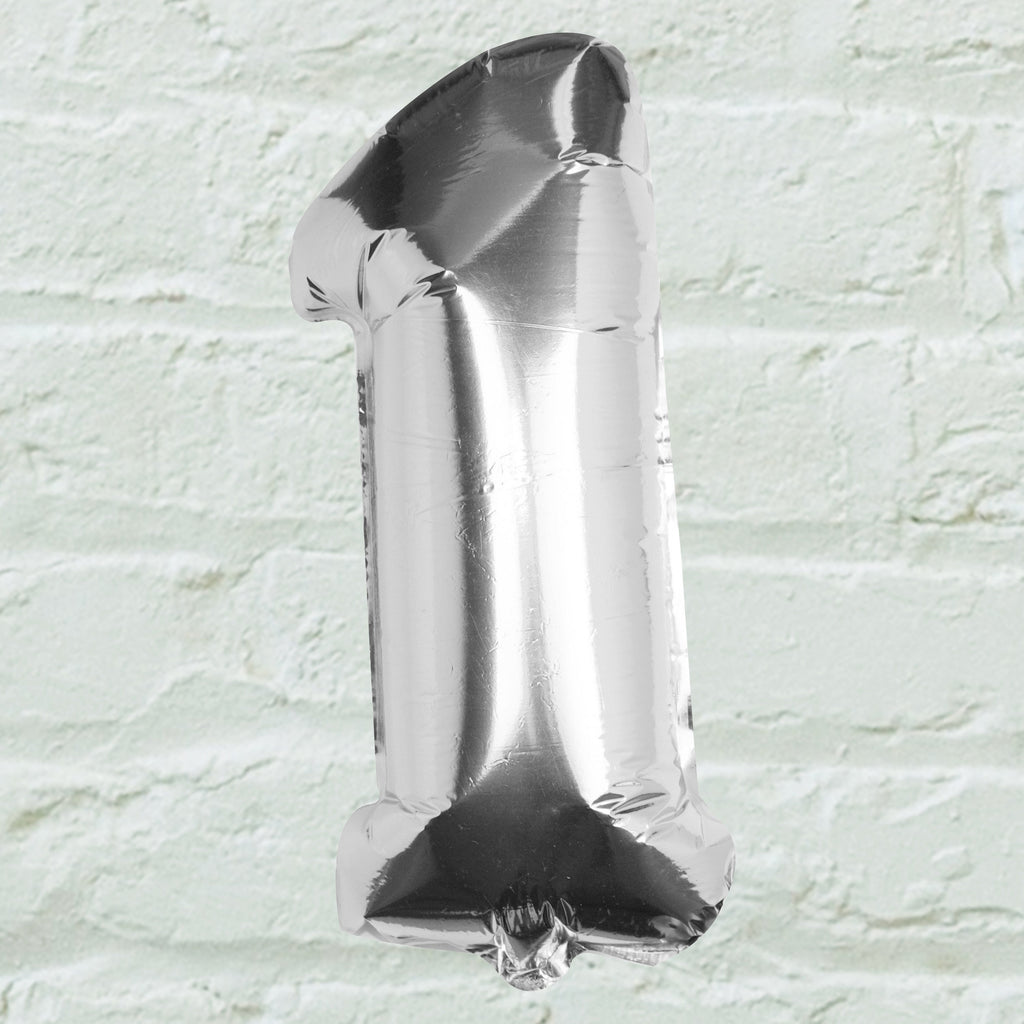 Silver Foil Number Balloon