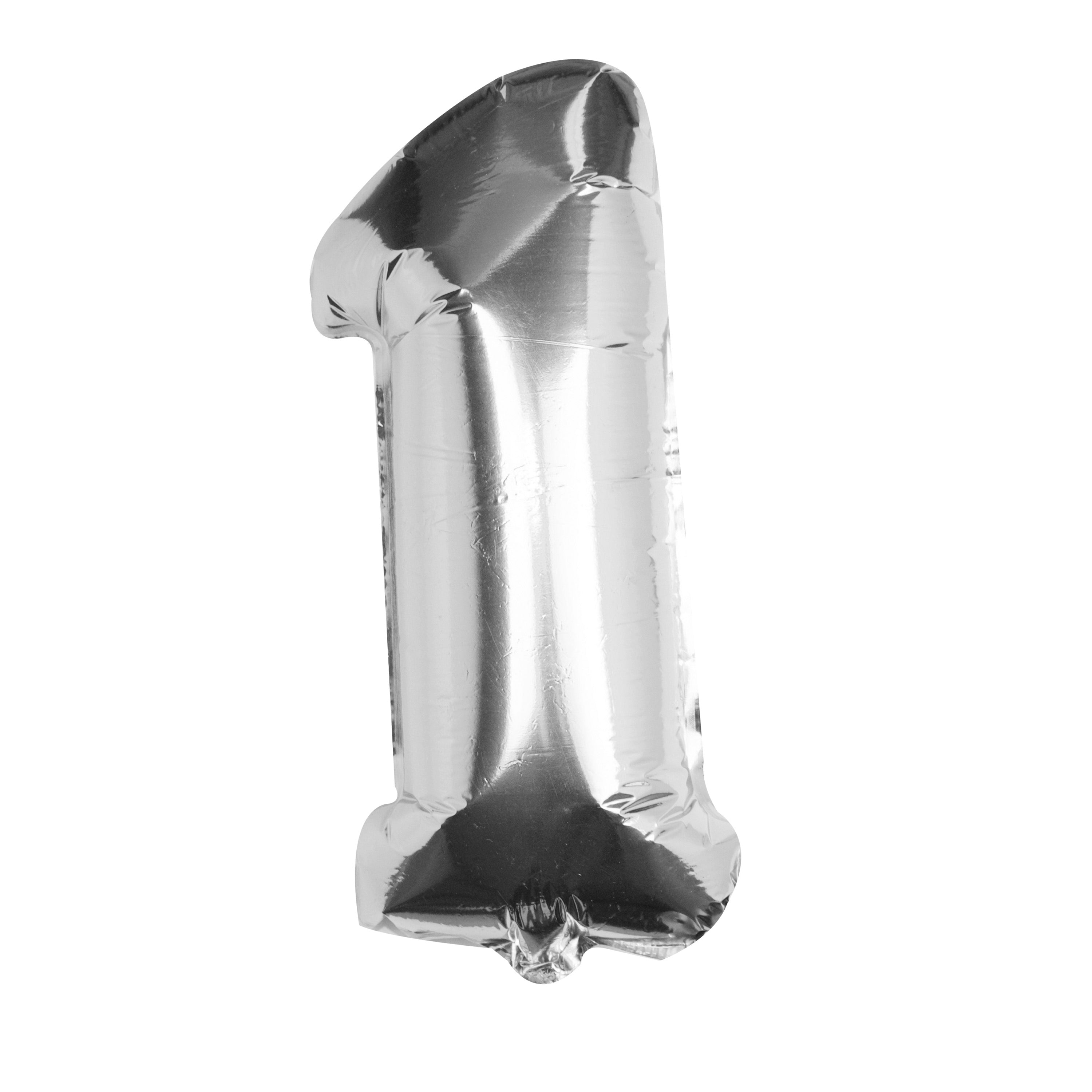 Silver Foil Number Balloon