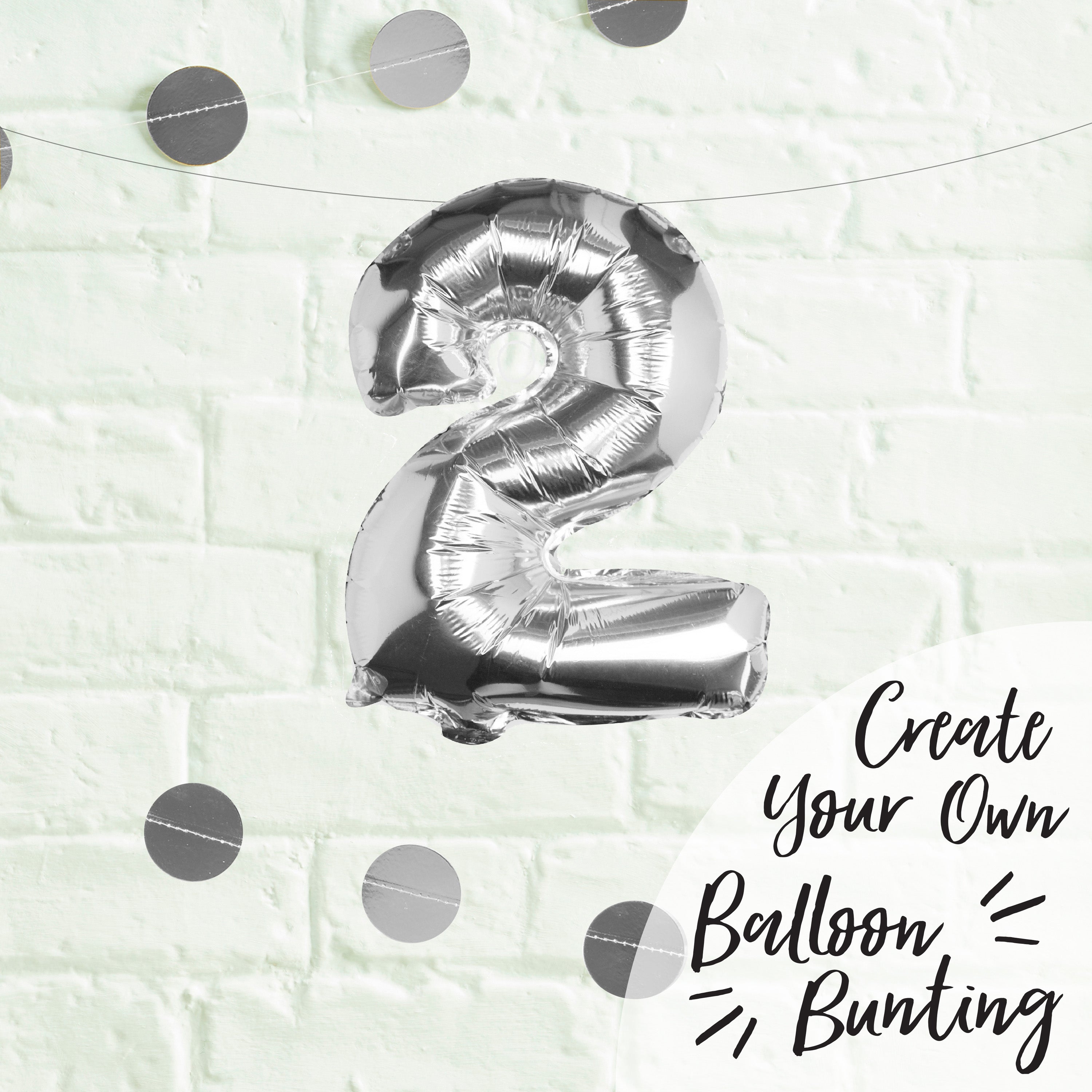 Silver Foil Number Balloon