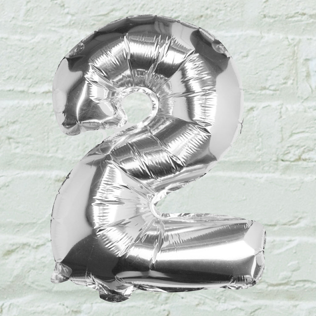 Silver Foil Number Balloon