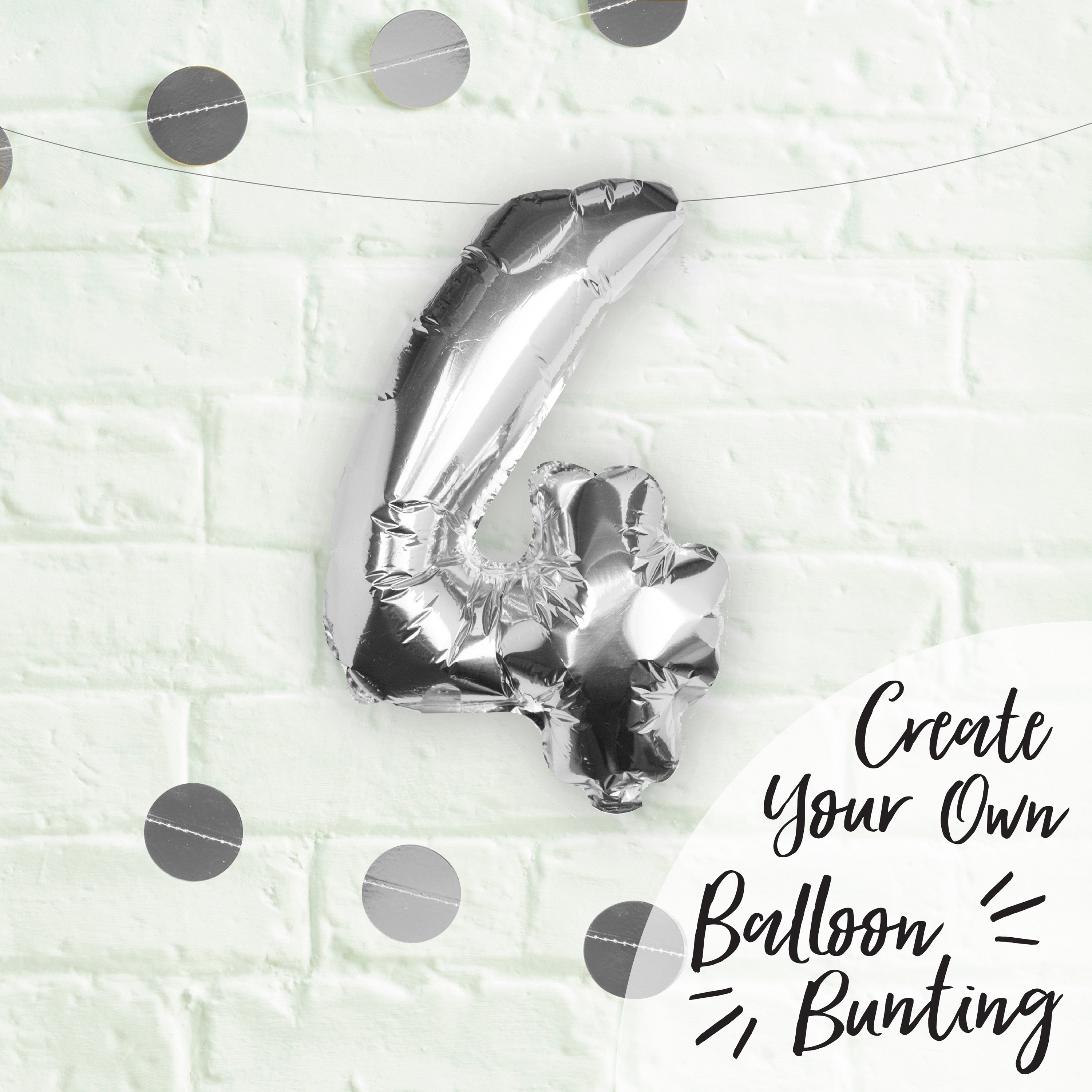 Silver Foil Number Balloon