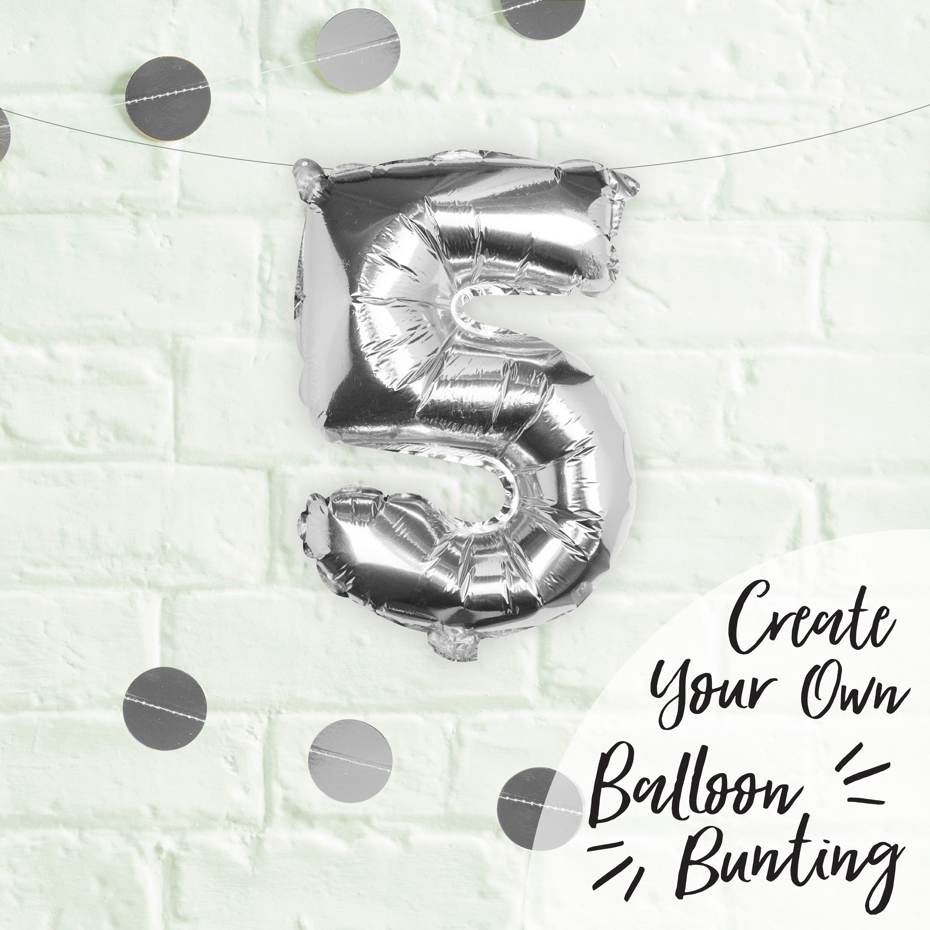 Silver Foil Number Balloon