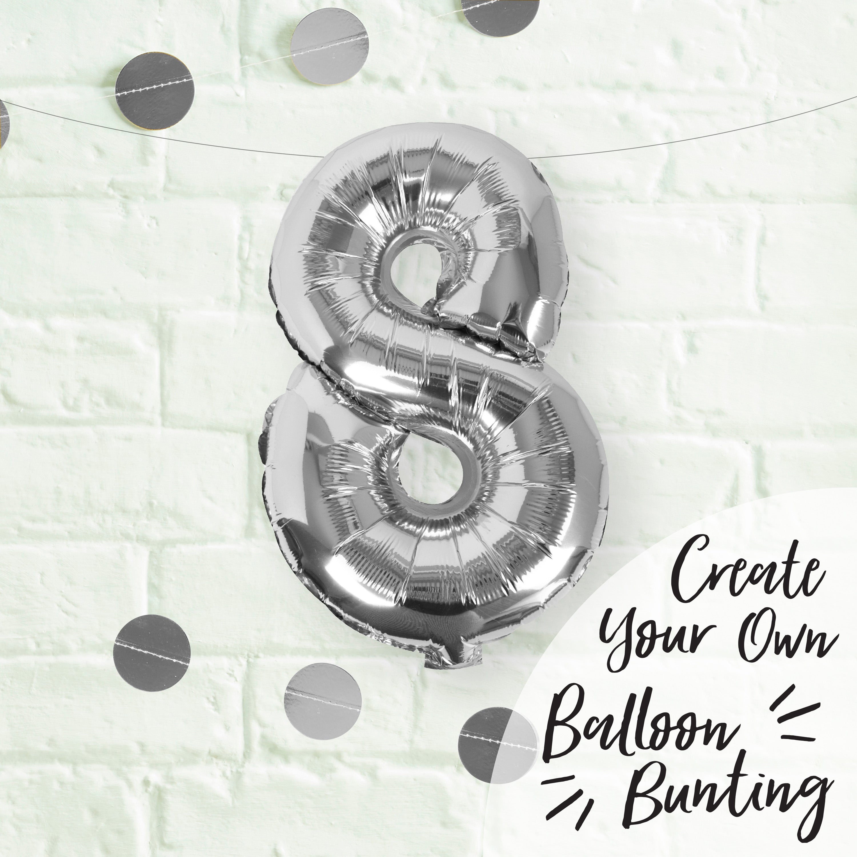 Silver Foil Number Balloon