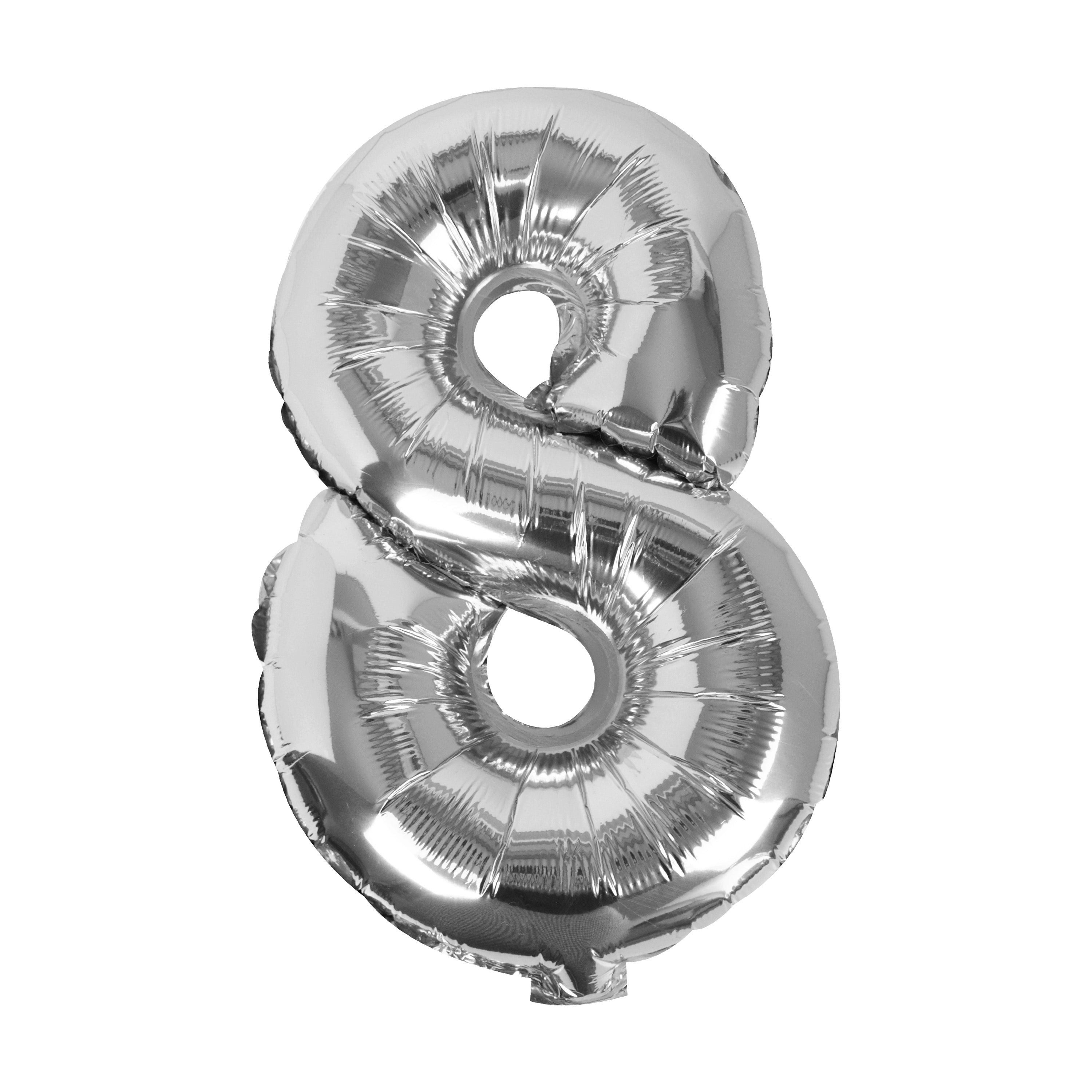 Silver Foil Number Balloon