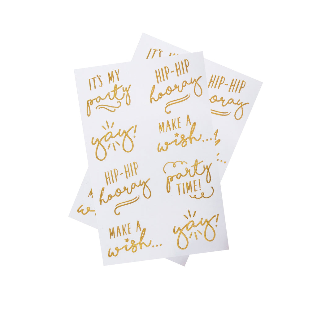 Gold Foiled Temporary Tattoos - Pick and Mix- 10 Inner Pack