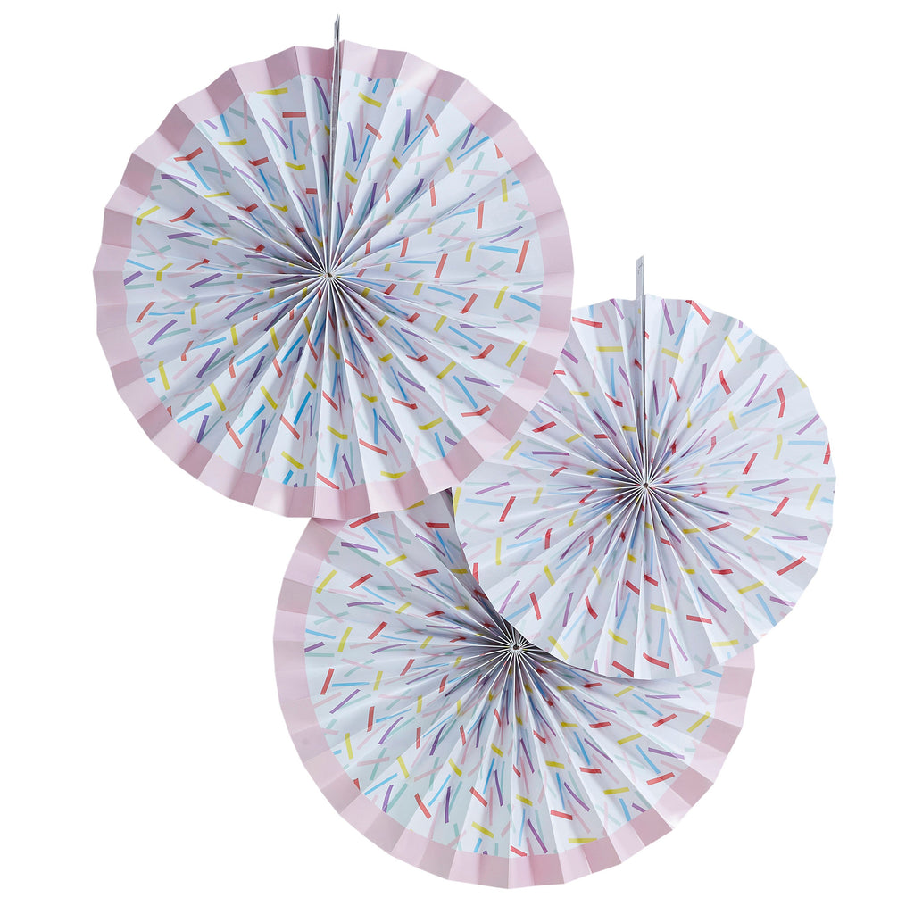 Sprinkles Paper Fan Decorations - Pick and Mix