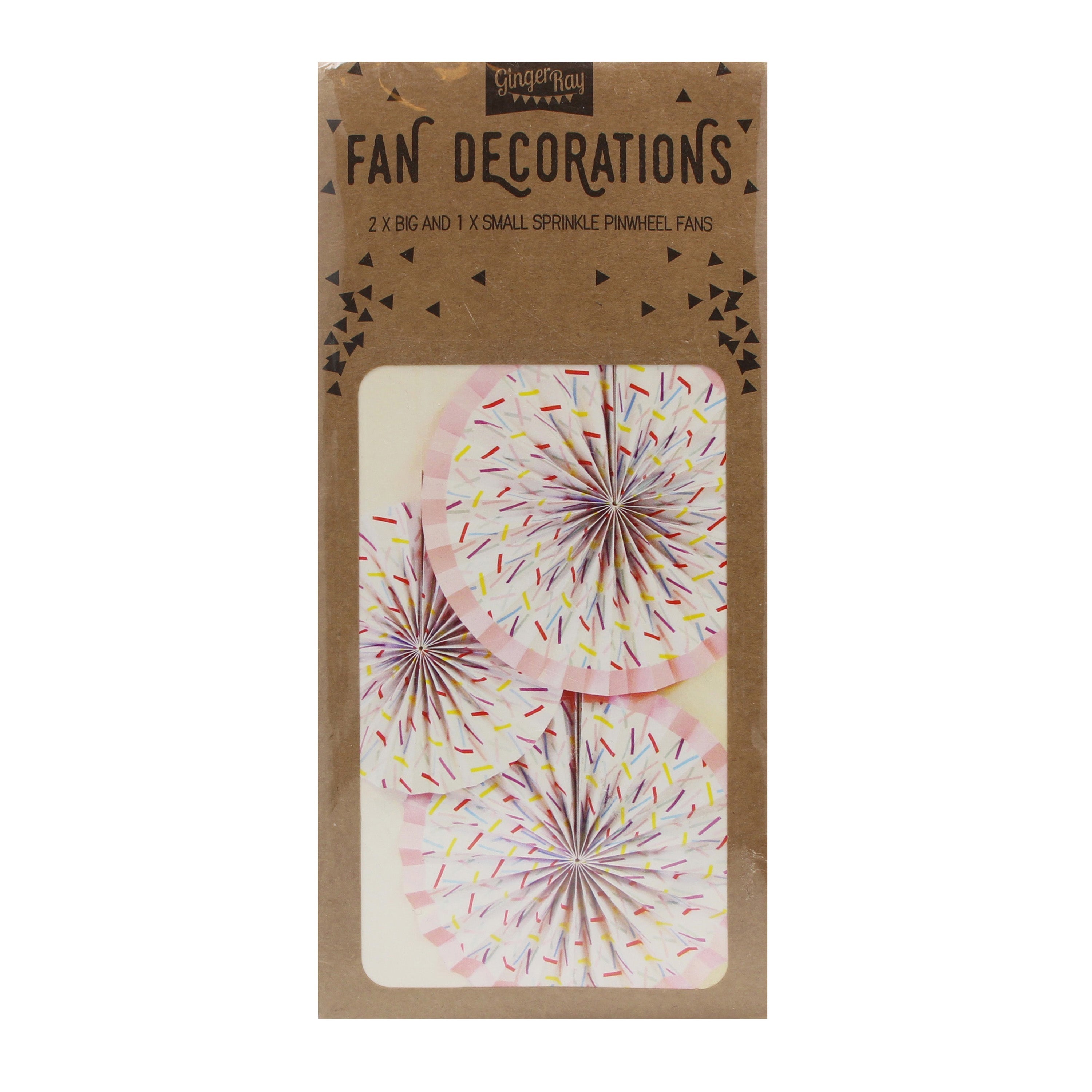 Sprinkles Paper Fan Decorations - Pick and Mix