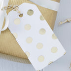 Foiled Gold Polka Dot Luggage Tags - Pick and Mix