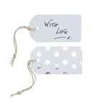 Foiled Gold Polka Dot Luggage Tags - Pick and Mix