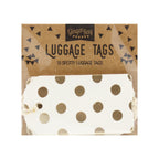 Foiled Gold Polka Dot Luggage Tags - Pick and Mix