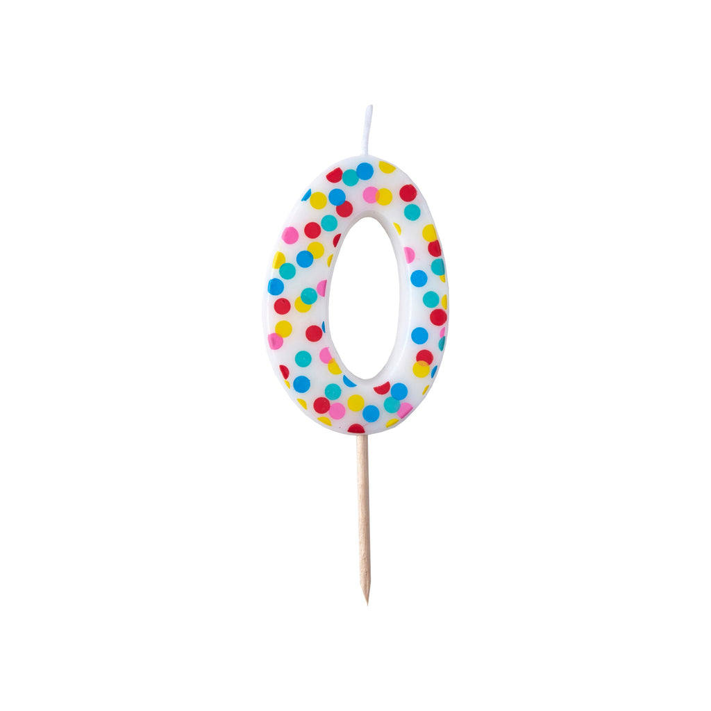 Polka Dot Candle Number 0 - Pick and Mix
