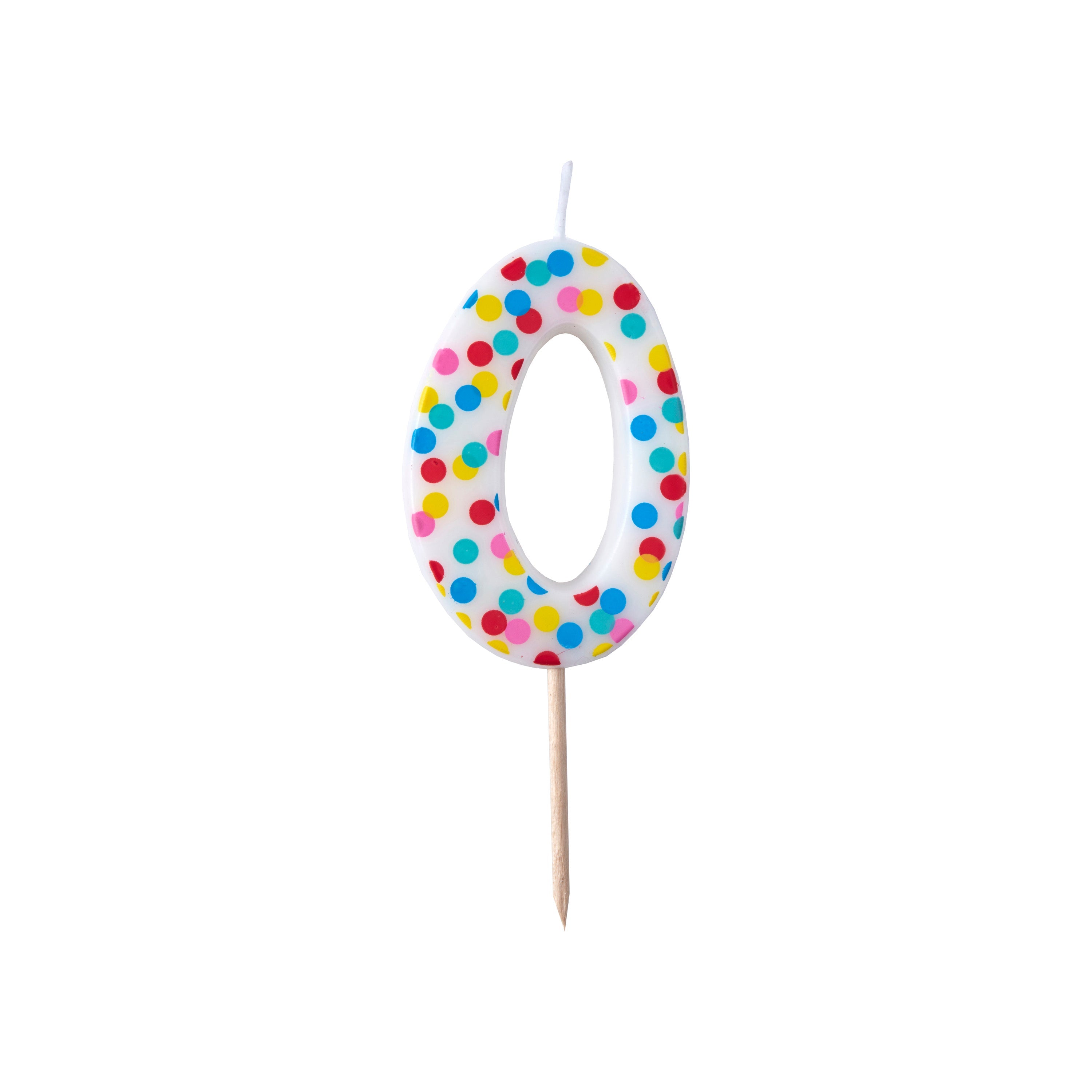 Polka Dot Candle Number 0 - Pick and Mix