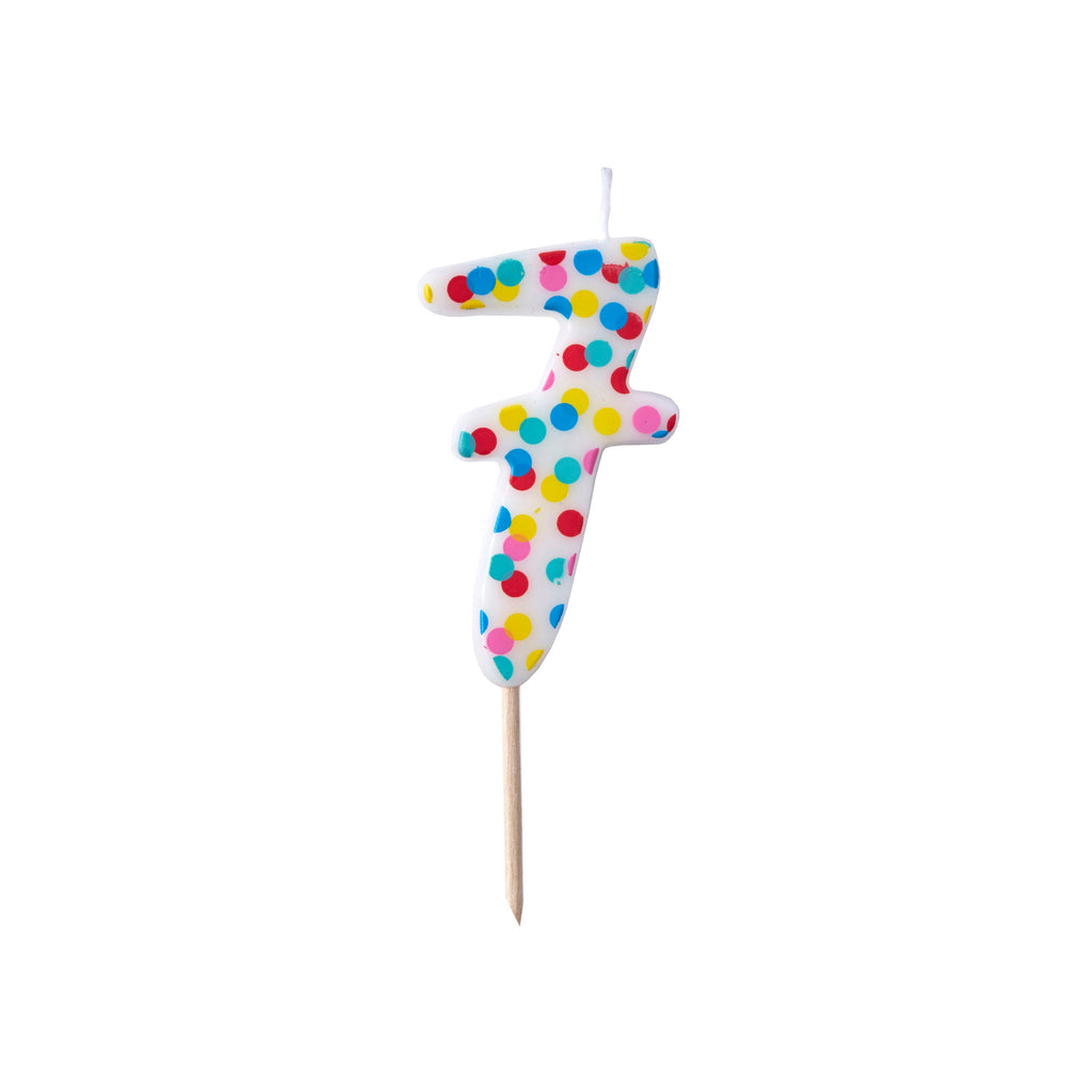 Polka Dot Candle Number 7 - Pick and Mix