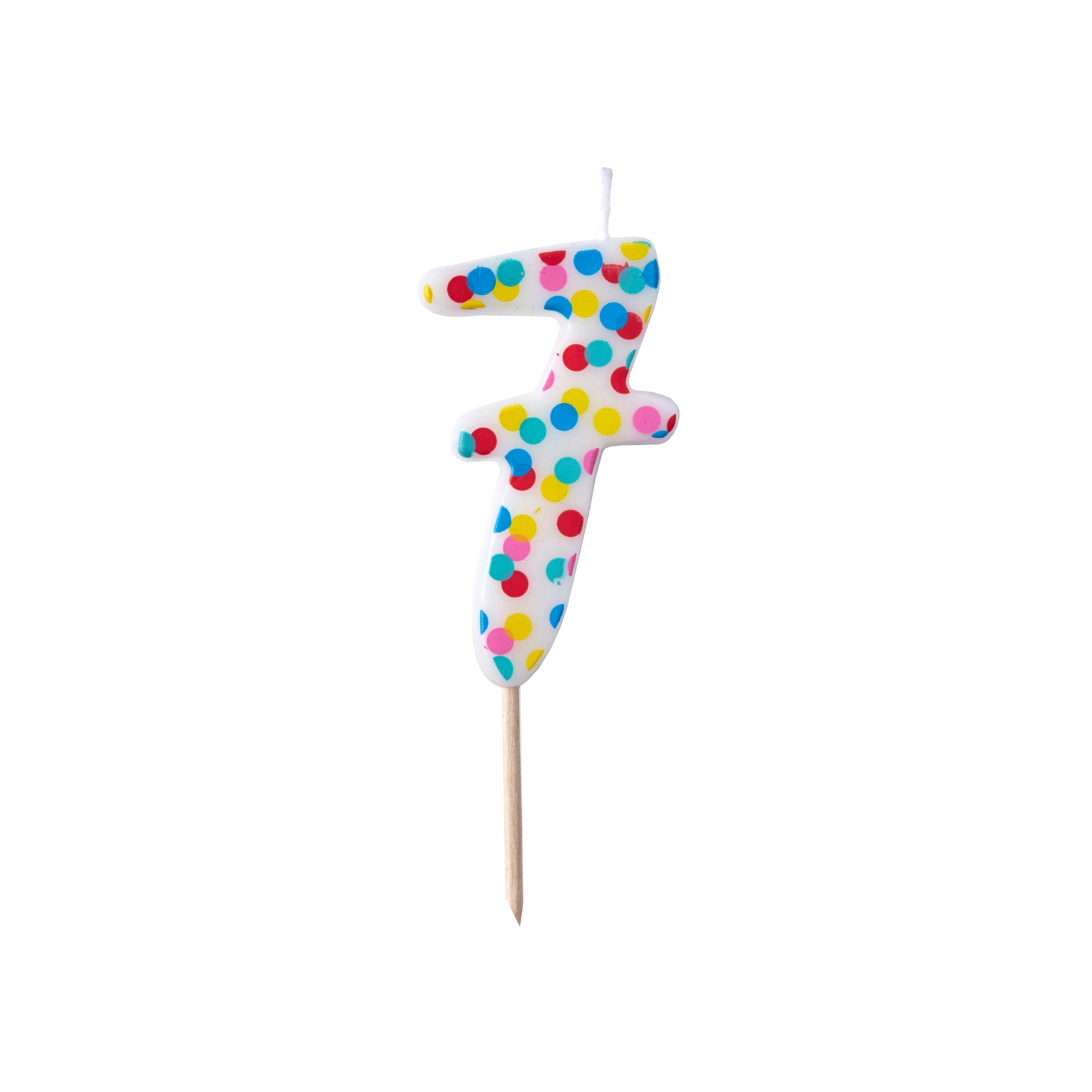 Polka Dot Candle Number 7 - Pick and Mix