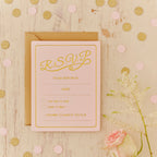 Gold Foiled RSVP Cards - Pastel Perfection