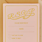 Gold Foiled RSVP Cards - Pastel Perfection