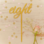 Gold Glitter Wedding Table Numbers 1-12